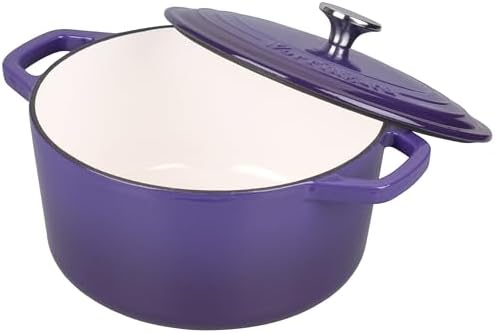 VORRINGARD Enameled Cast Iron Dutch Oven Pot with Lid, for Bread Baking, Round Bread Oven- include Sourdough Bread Baking Supplies Set, 6QT, Purple - Image 6