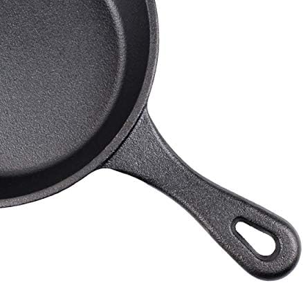 6" Cast Iron Skillet Set of 2 (Pre-Seasoned) with 2 Silicon Hot Handle Holder Grips - Image 4