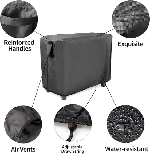 Prep Table Cover for Outdoor Bar Table, 72inch Outdoor BBQ Cart Cover Bar Tool Cart Covers Cooler Covers - 72"L×29"W×43"H, Black - Image 4