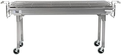 Backyard Pro CHAR60SS 60" Stainless Steel Charcoal Grill with Removable Legs and Cover by TableTopKing