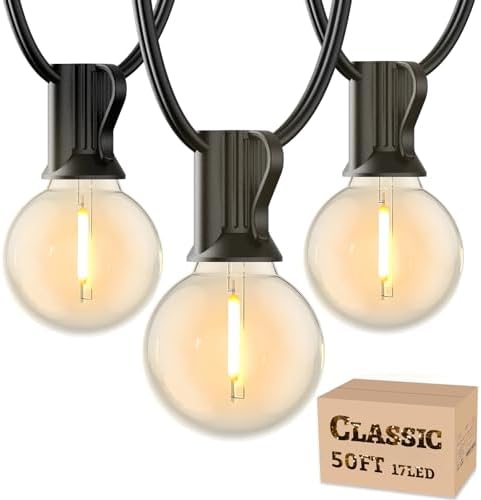 RTTY Outdoor String Lights 50 FT, LED Patio Light for Outside Waterproof by RTTY