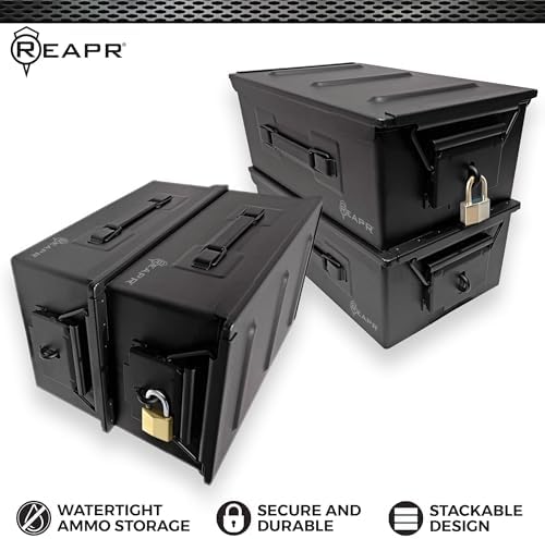 Reapr Steel Ammo Can, Heavy Duty Locking Metal Storage Box, Airtight - Image 4