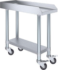 12" x 30" Stainless Steel Equipment Stand with Undershelf and Casters NSF by ExpressKitchQuip