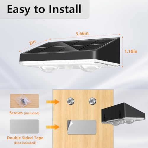 NIORSUN Solar Fence Lights,8 Pack Solars Deck Light,Warm White Color,Outdoor Bulb Waterproof Led IP65,Power Patio Lamp with Lenses for Outside/Backyard/Railing/Yard(Black) - Image 6