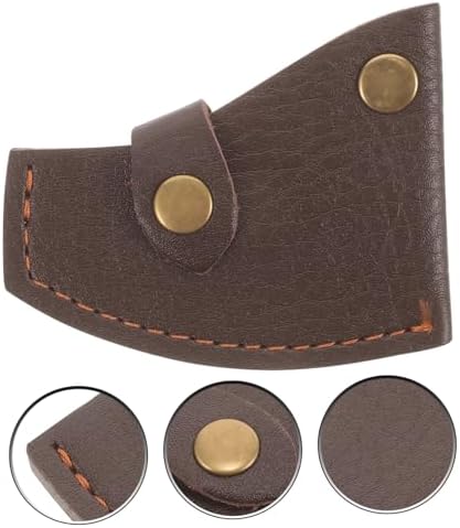 Portable Hatchet Cover PU Sleeve for Axes and Hatchets Brown - Image 3
