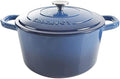 Crock-Pot Artisan 7-Quart Round Enameled Cast Iron Dutch Oven – Sapphire Blue, Durable Heavy-Duty Cookware for Slow Cooking, Baking, Roasting with Lid by Crock-PotBrand