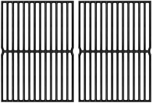 GGC 7522 7521 15" Grill Grates Replacement for Weber Genesis Silver A, Cast Iron Grate Grid for Weber Spirit E/S 200 E/S210, Spirit 500 by GGCProducts