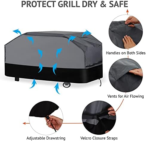600D Oxford Heavy Duty BBQ Grill Cover 76Wx28Dx46H, Water Resistant - Image 6
