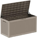 170 Gallon Resin Deck Box, Outdoor Storage Box, Waterproof UV Resistant Lockable，Weatherproof Organizer for Patio Furniture Cushions, Pool Accessories, Garden Tools, Indoor & Outdoor Use, Grey by ASKPASS