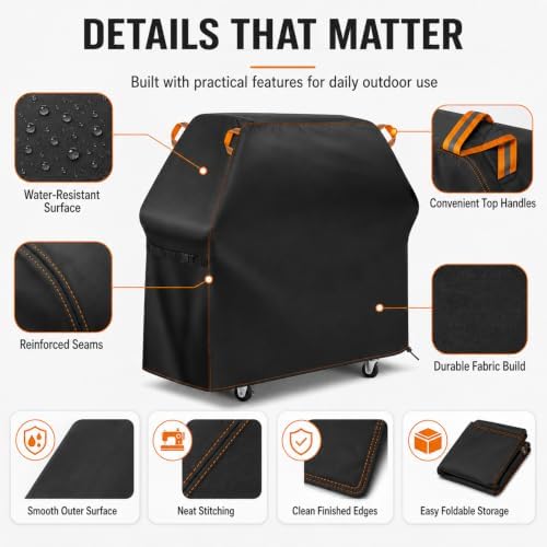 Outdoor Grill Cover for Viking 42" Freestanding Grill 2015-2024 2025 2026, Durable BBQ Grill Cover with Wind Resistant Drawstring and Handles, Barbecue Grill Protector for Patio Backyard - Image 4