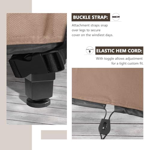 ULTCOVER Waterproof Patio Furniture Cover 74L x 74W in - Image 4