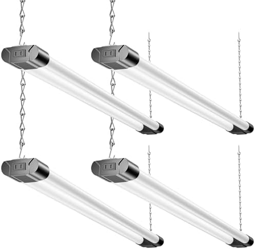 BBOUNDER 4Pack 3FT LED Shop Light, 65000K, 3300LM, Linkable for Garage by BBOUNDER