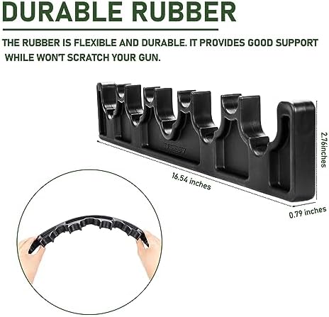 Adoreal Magnetic Rifle Rack, Durable Rubber Gun Rack for Gun Storage, Magnetic Gun Holder in Gun Cabinet, Shotgun Rifle Barrel Rest Gun Safe Organizer Indoor Gun Racks - Image 5