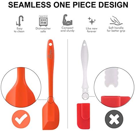 HOTEC 9-Pack BPA Free Silicone Spatula Set, Multi-Color - Image 6