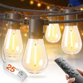 addlon 25FT LED Outdoor String Lights, Waterproof Dimmable Bulbs for Patio by addlon