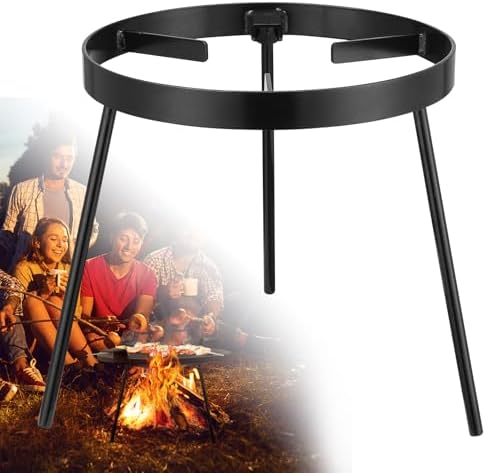 Campfire Tripod for Cooking - Campfire Cooking Equipment, Outdoor Fire Pit Stand, Portable Cast Iron Open Camping Tripod cookware for Dutch Oven,Grill,Lodge,firepit by Wefaith