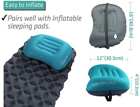 TREKOLOGY Aluft 2.0 Small Inflatable Camping Pillow for Backpacking, Travel - Image 6