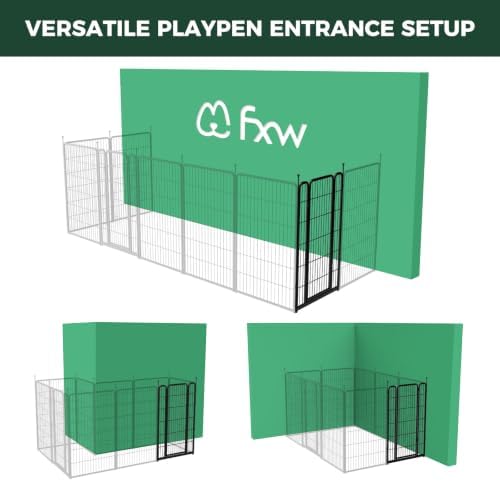 FXW Add-On Gate Panel for Outdoor Dog Playpen, 45" H, Black, Patented - Image 4