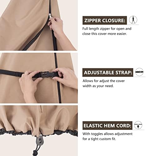 ULTCOVER Waterproof Patio Market Extra Large Umbrella Cover - Image 4