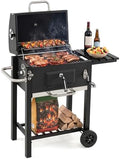 Giantex Charcoal Grill, Outdoor BBQ Grill with Foldable Side Shelf by Giantex
