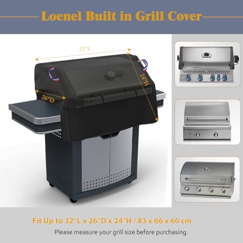 Built in Grill Cover for Outdoor Grill, 32" W x 26" D x 24" H - Image 2