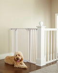 Cumbor 36" Extra Tall Baby Gate, 30-46" Dog Gate Indoor White by Cumbor