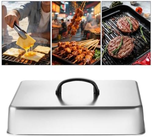 Rectangular Griddle Basting Cover,Stainless Steel,Heat-Resistant Handle - Image 4