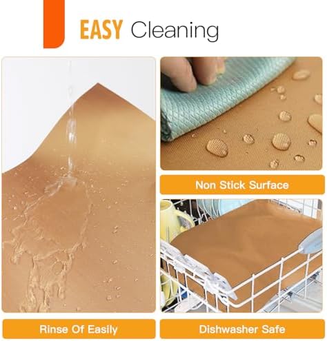 Copper Grill Mats for Outdoor Grill（Set of 6), Nonstick & Easy to Clean BBQ Grilling Sheets, Reusable & Heavy Duty Mats Works on Outdoor Gas, Electric, Charcoal Grill - Image 4