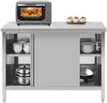 Hally Stainless Steel Cabinet 30"x48" Commercial Heavy Duty Prep Workbench by HallySinksTablesH