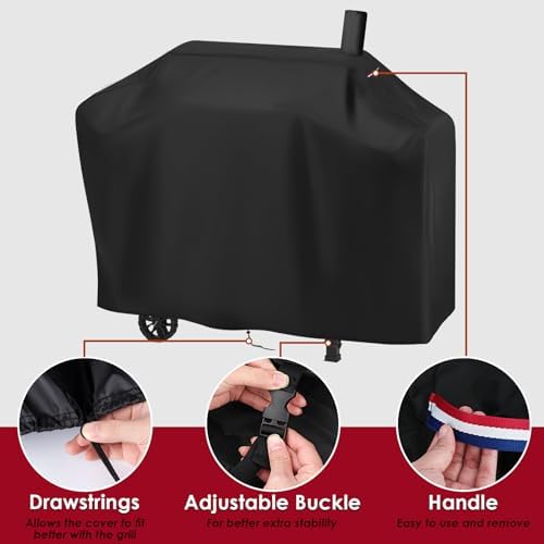 Grill Cover for Royal-Gourme-t CC1830T 30" Barrel Charcoal Grill - Image 4