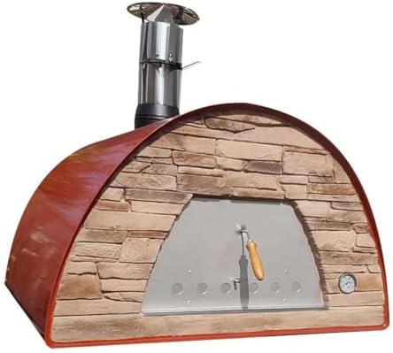 Authentic Pizza Ovens Maximus Prime Arena Portable Wood-Fired Outdoor Pizza Oven, Handmade in Portugal, Stainless Steel Chimney, Pizza Peel, Thermometer, Extra Floor Tile & Baking Dish Included by AuthenticPizzaOvens