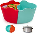 Magikichen Silicone Crock pot Liners,Slow Cooker Liners,8 Quart Oval Reusable Crock pot Divider Insert,BPA-Free, Dishwasher Safe by Magikichen