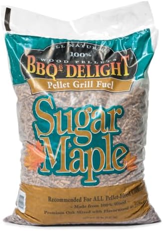 BBQR's Delight Sugar Maple Wood Pellets for Smoker & Grill, Premium BBQ Smoking Pellets, 20 lb Bag by BBQrsDelight