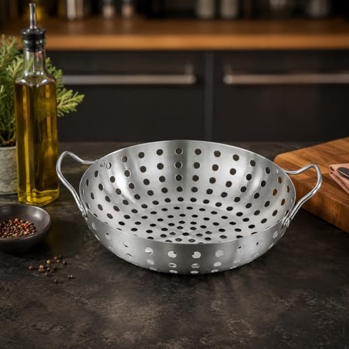 Grill Basket for Outdoor– Stainless Steel Grill Basket for Vegetables, Seafood & Small Foods, Durable BBQ Cooking Accessory for Charcoal and Gas Grills - Image 6