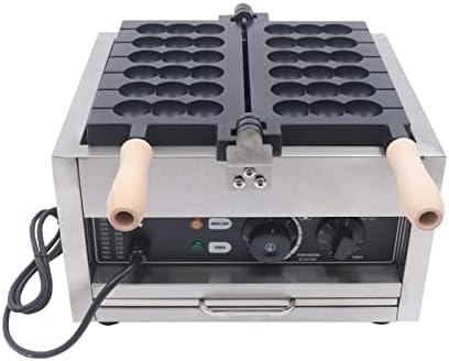 6-Grid Commercial Waffle Maker, 1400W Electric Waffle Machine, Stainless Steel Waffle Iron Baker with Non-Stick Coating, 122-572℉ Temperature Adjustable by Milzeone