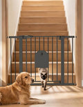 Babelio Auto Close Dog Gate with Cat Door, CatPrivilege I, 29-43" by BABELIO
