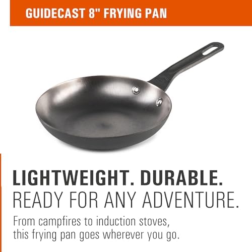 GSI Outdoors Guidecast 8” Frypan I Cast Iron, Lightweight, Gourmet Frying Pan, Camp Cookware - Image 2