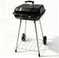 17.5 Inch Portable Charcoal Grill with Removable Ash Catcher, Durable Wheels, and Side Dampers for Effortless Cleanup by Unknown