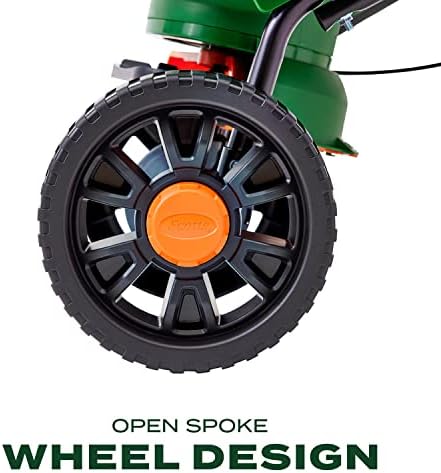 Scotts Turf Builder EdgeGuard DLX Broadcast Spreader for Seed, Fertilizer, Salt, Ice Melt, Holds up to 15,000 sq.ft. Product, Green - Image 6