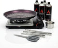 TECHEF - Stovetop Korean BBQ Non-Stick Grill Pan with Agni Portable Gas Stove Burner, Made in Korea (Master KBBQ Set) by TECHEF