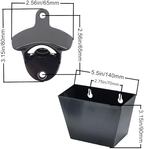 Outdoor Bottle Opener Wall Mounted with Cap Catcher Drain Holdes - Image 4