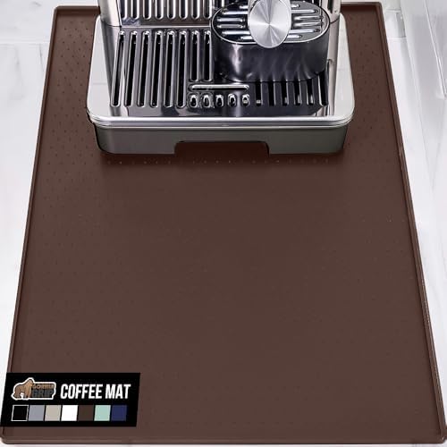 GORILLA GRIP Silicone Coffee Mat, Espresso Bar Essentials, 18x28, Brown by GorillaGrip