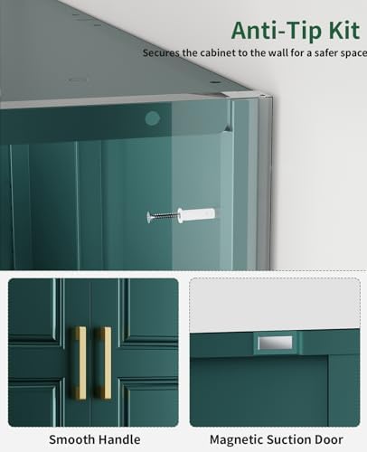 75"Kitchen Pantry Cabinet, Storage Cabinet with Doors and Shelves - Image 5