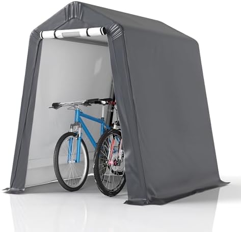 GARTOO 6' x 7' Outdoor Storage Shelter Shed, Gray by GARTOO