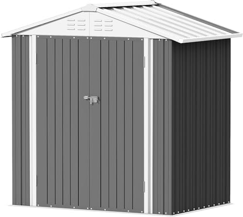 Devoko 6x4 FT Outdoor Storage Shed, Gray by DEVOKO