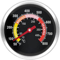 Grill Thermometer Gauge for Gas, Charcoal, Smoker Grills, Meat Thermometers for Cooking, 50-800°F High-Temperature Resistant Stainless Steel Temperature Gauge with Waterproof Glass Lens by Unknown