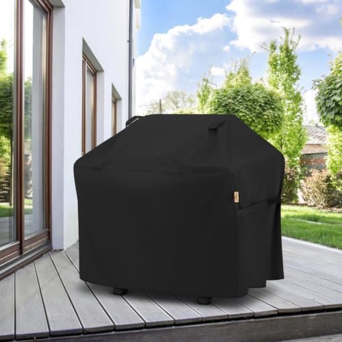 Arcedo Heavy Duty Waterproof Outdoor BBQ Grill Cover 53 Inch, Black - Image 7