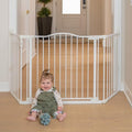 Toddleroo by North States - Deluxe Décor Universal Fit Safety Gate: Hardware Mounted Extra Wide Metal Baby Gate with Tall Baseboard Mounts, Adjustable Child Gate; 38.3" to 72" Wide; 30" Tall; White by ToddleroobyNorthStates