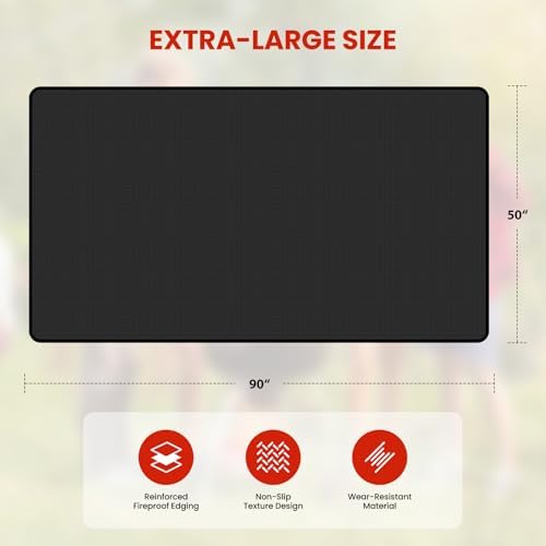 90 x 50 Inch Large Under Grill Mats for Outdoor Grill BBQ Mat - Image 5