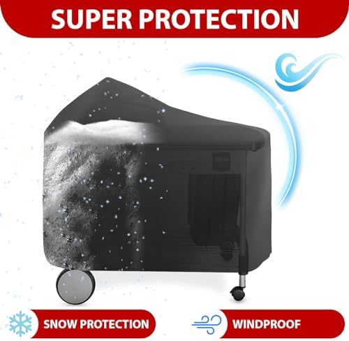 7152 Grill Cover for Weber Performer Deluxe 22 Inch Charcoal Grills, Waterproof BBQ Grill Cover, Fade Resistant and Tear Resistant - Image 5